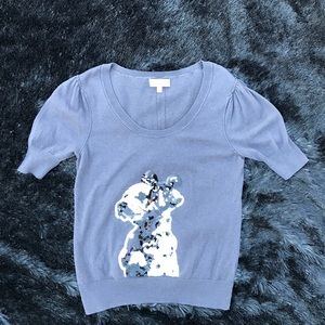 Princess Vera Wang grey sequins puppy sweater